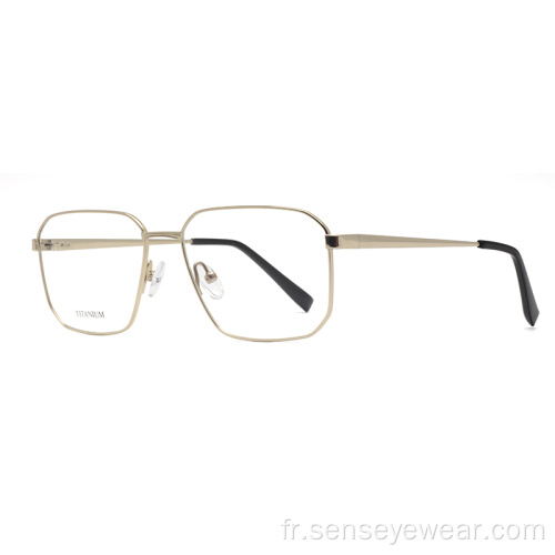 Lunettes de lunettes optiques optiques de titane unisexe haut de gamme